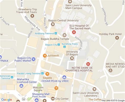 ferguson baguio city google map|Detailed Road Map of Ferguson Road .